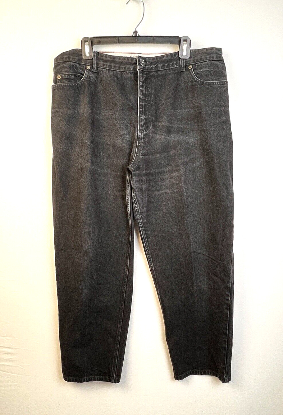 Lands End Traditional Waist Jeans Women's 18P Relaxed Fit Dark Wash Straight Leg